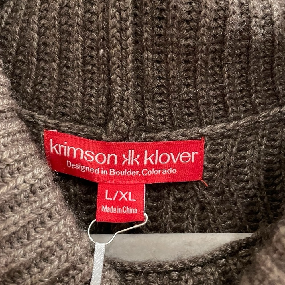 NWT Krimson Klover Dendrite Wool Blend Poncho Cafe Brown Size Large / XL - Picture 5 of 10